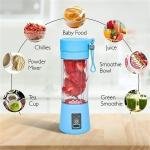 6 Blade Mini Portable Usb Juicer Blender Rechargeable - Kitchen Appliance Designed For Juice Blending And Daily Beverage Routine (Random Color)